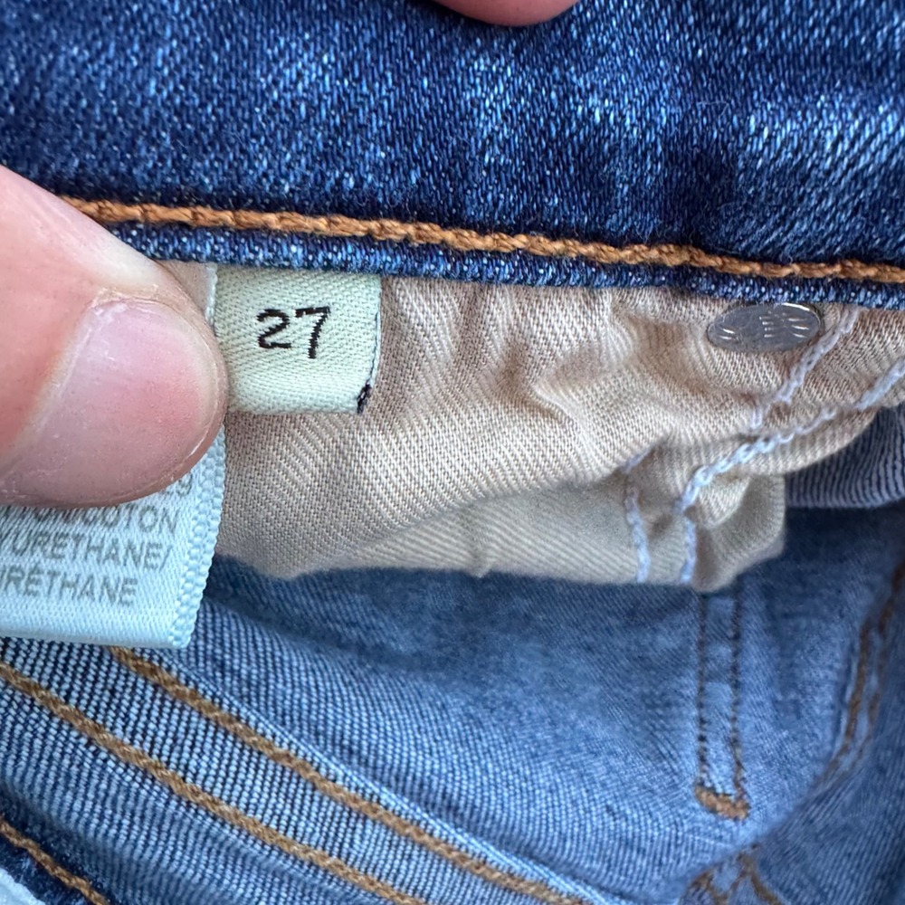 Rag & Bone High Rise Skinny Jeans Blue Denim Size 27 - Picture 9 of 12
